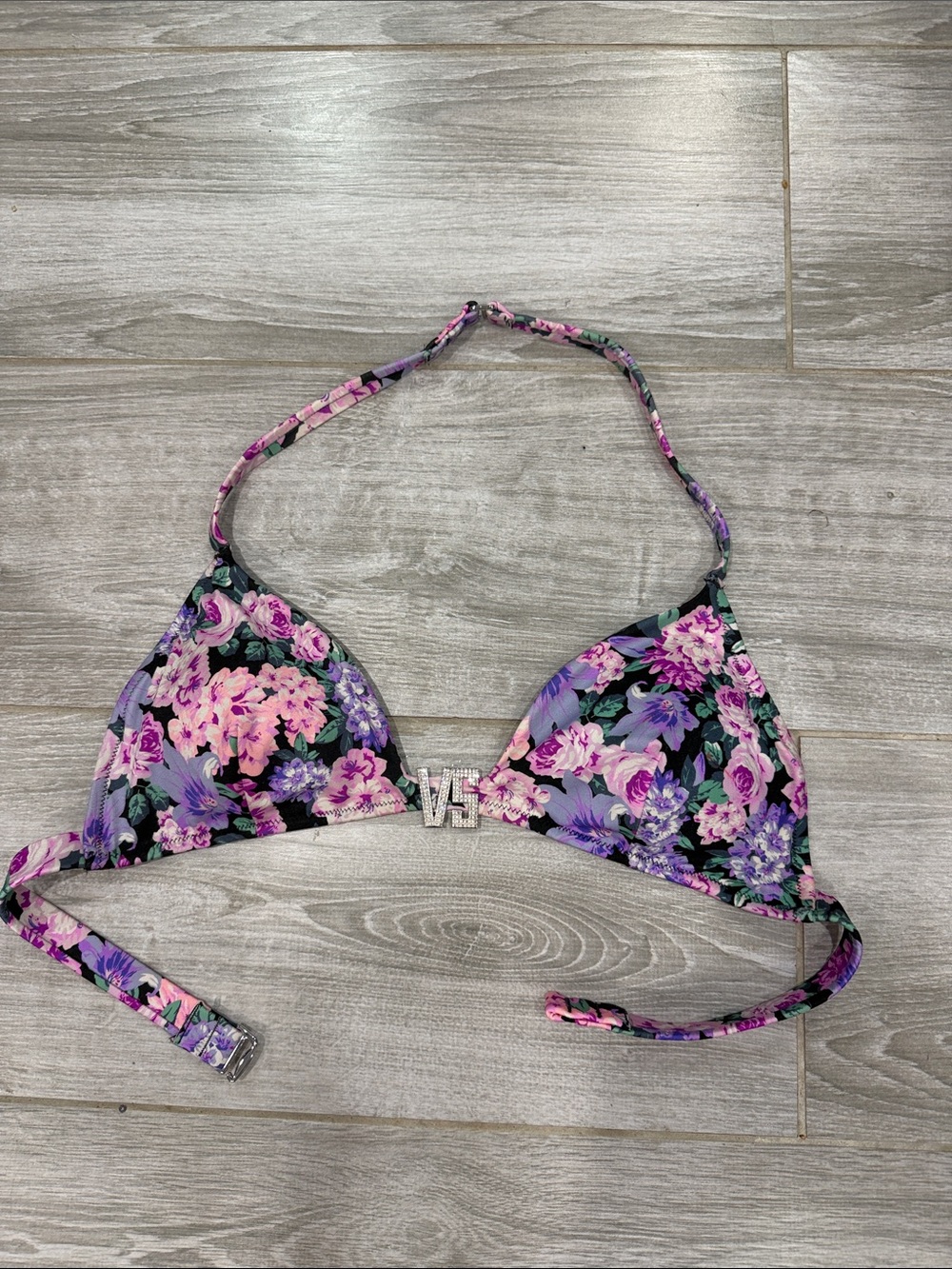 Victoria Secret Triangle Bikini Top - Pink & Purple L